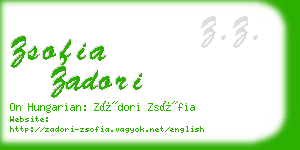 zsofia zadori business card